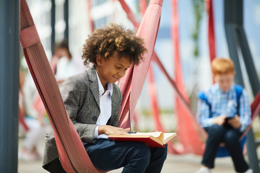 Student studying online